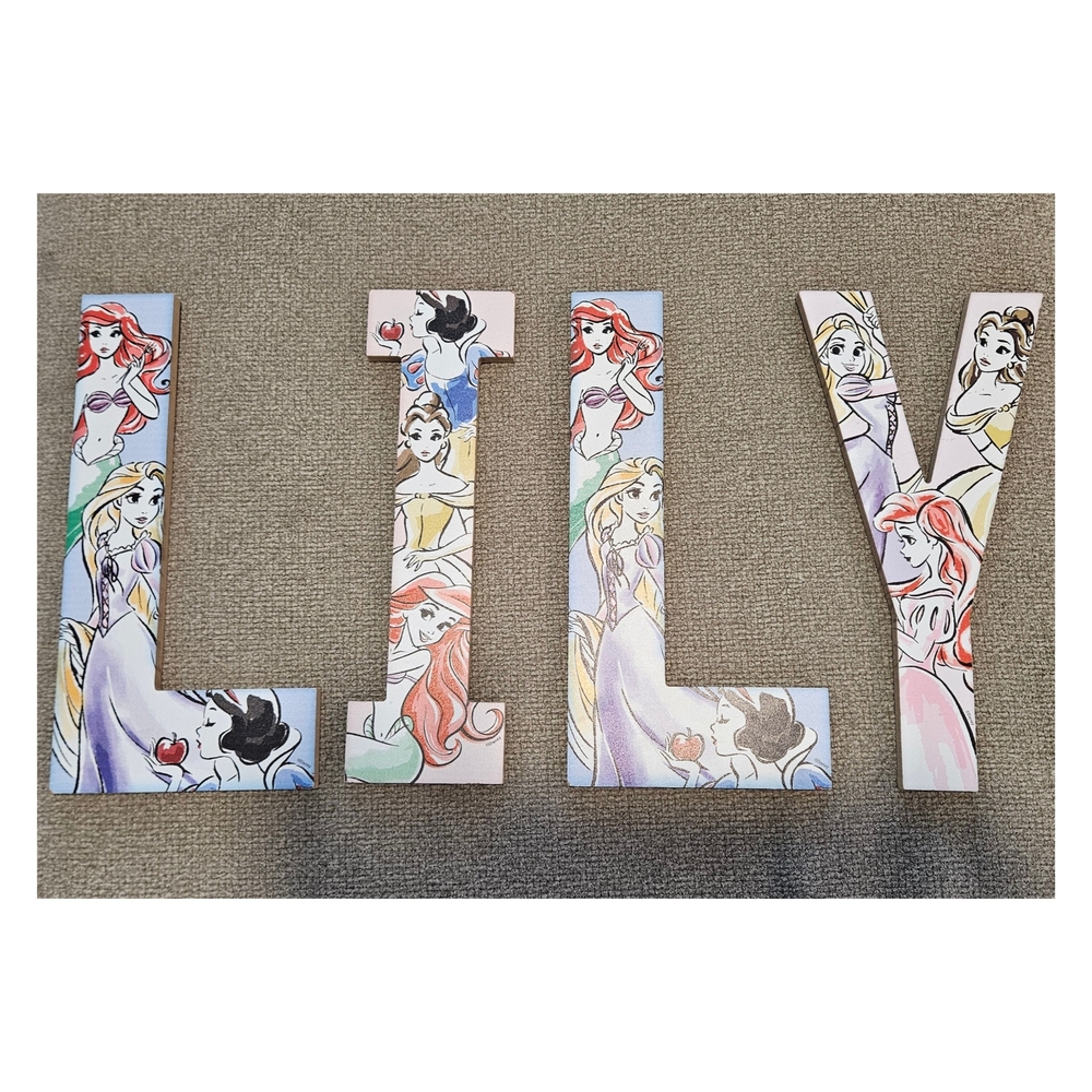 Disney Princess Decorative Letters Wall Decor